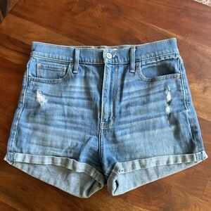 Hollister Light Blue Jean Shorts 28 waist